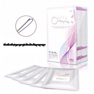 Мезонити коги Cara L19Т1019 19G*100, на L-канюле, длина 195мм (1 уп./4 шт.) L-Type Needle